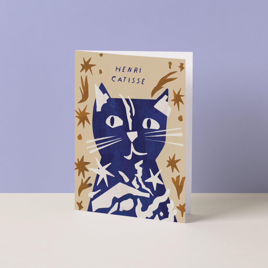 Henri Catisse Cat Artist Pawtrait Card