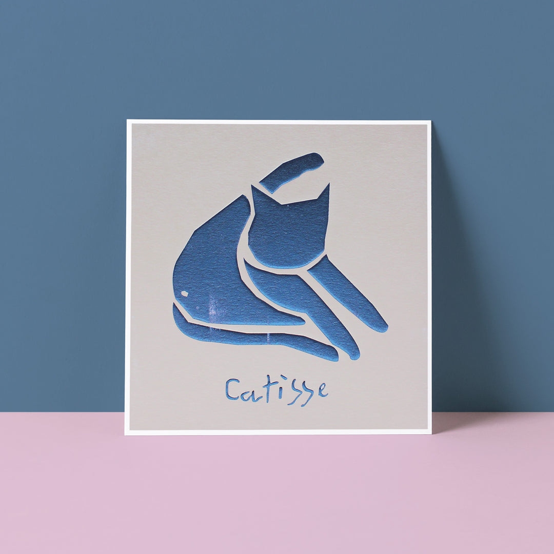 Catisse Blue Cat Artist Card