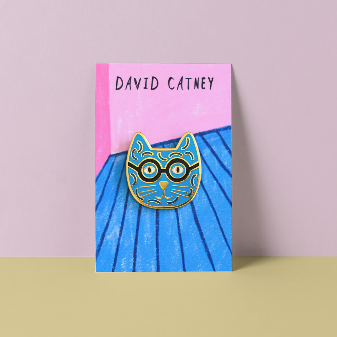 David Catney Cat Artist Pin