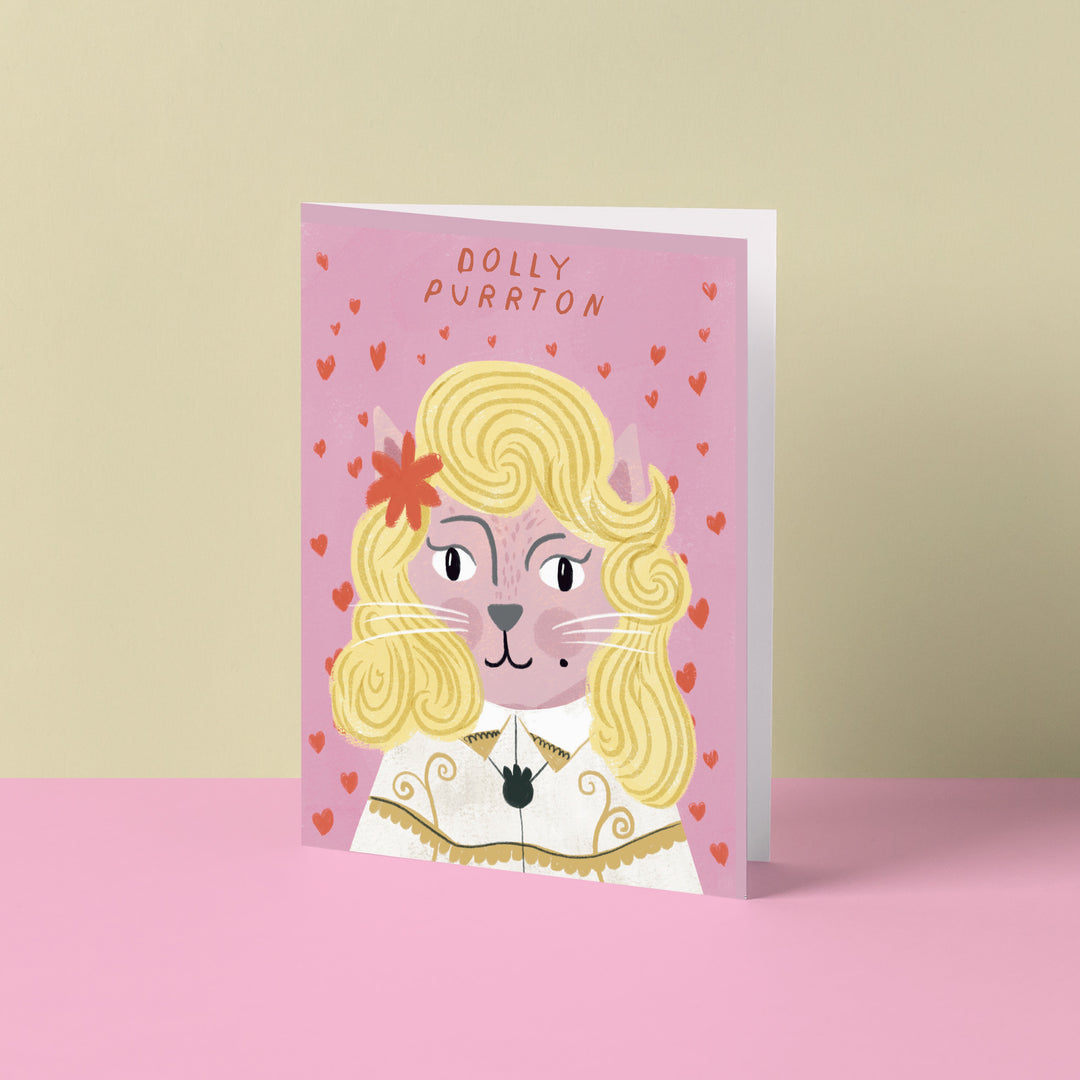 Dolly Pawton Cat Card 