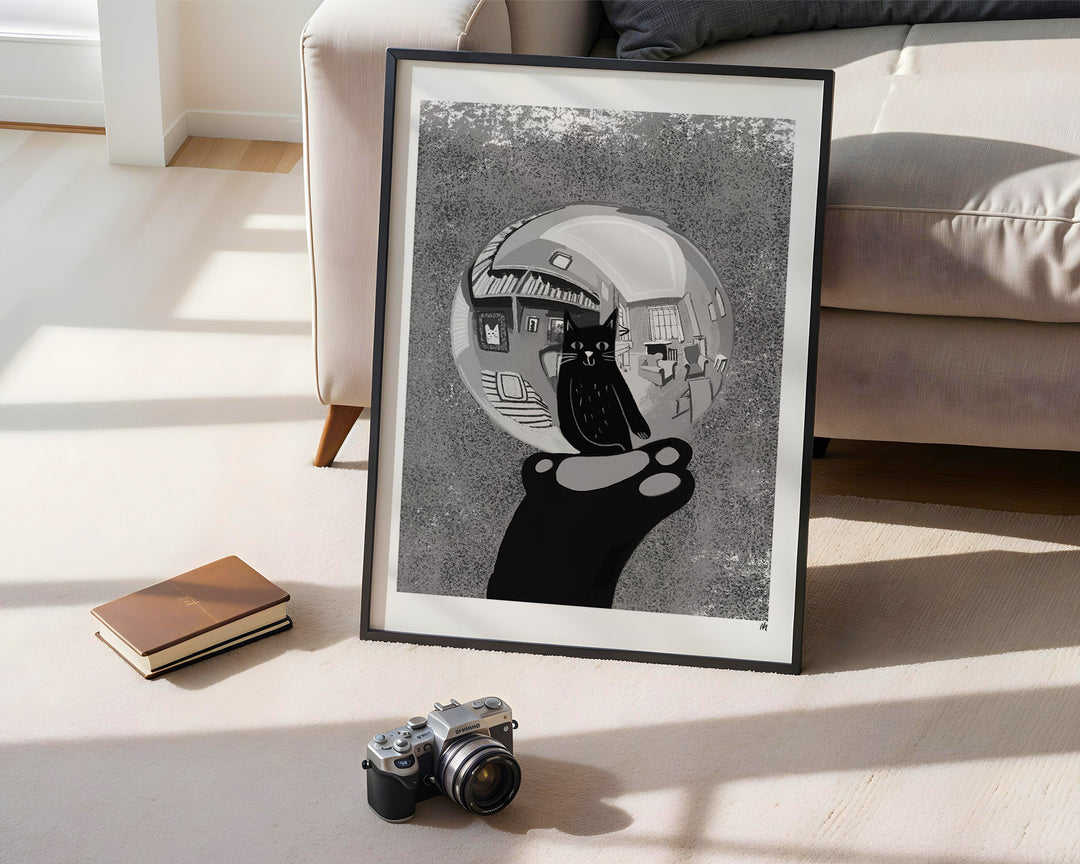 Meow C Escher Cat Art Print