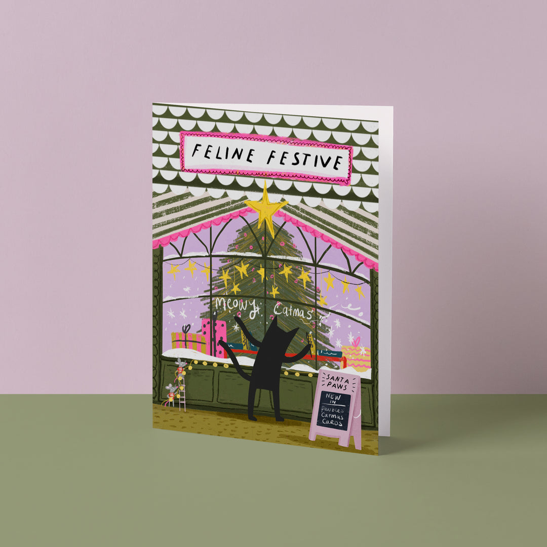 Feline Festive Christmas Cat Shop Card