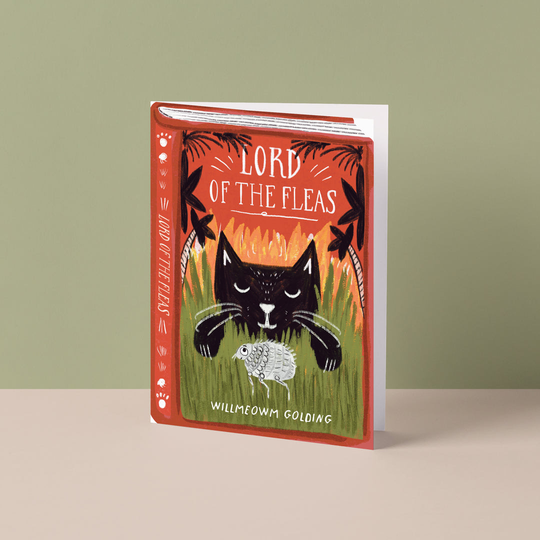 The Lord  of the Fleas Cat Book Card