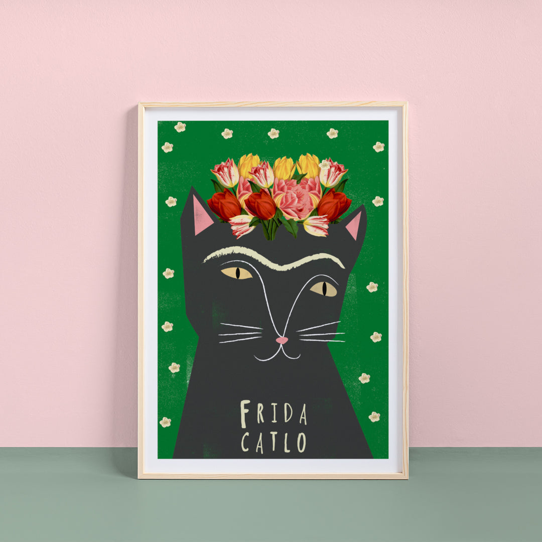 Furida Catlo Cat Artist Portrait Print