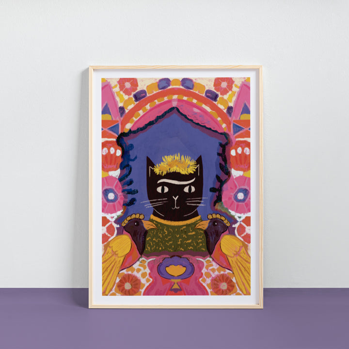 WS-Furida and her birds Cat Print