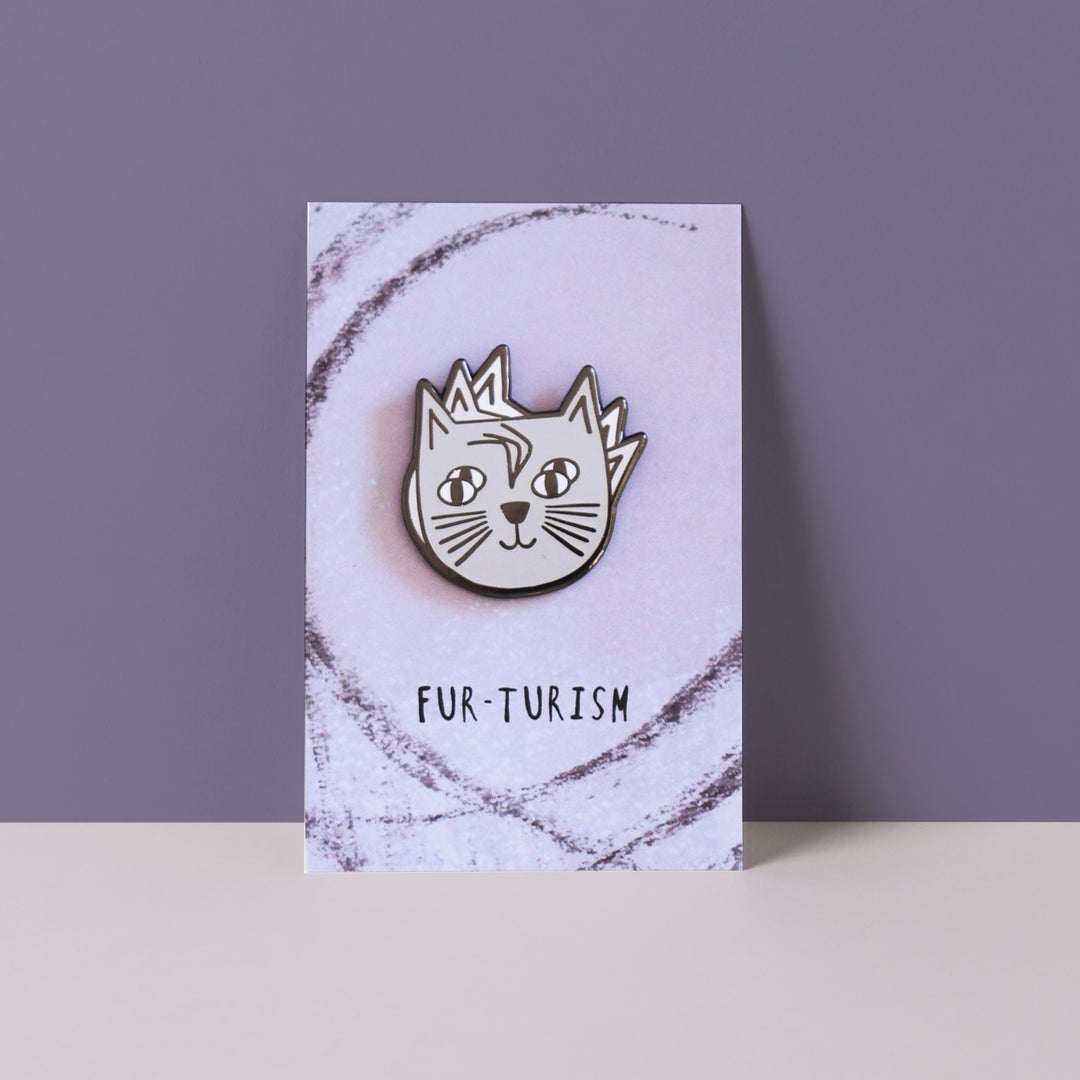 Fur-turism Cat Art Meowment Pin