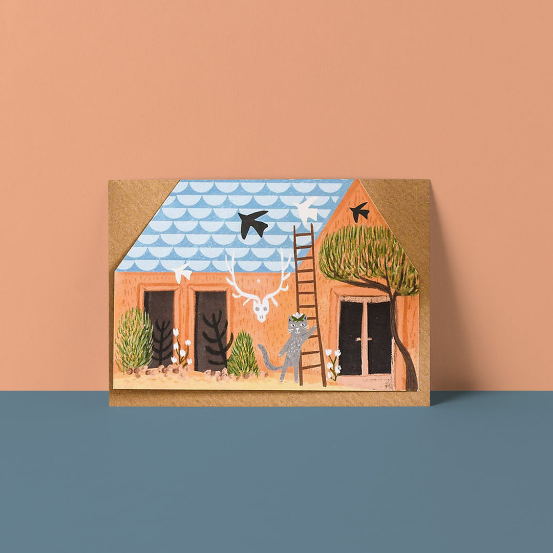 Georgia O'Kitty's cat house card