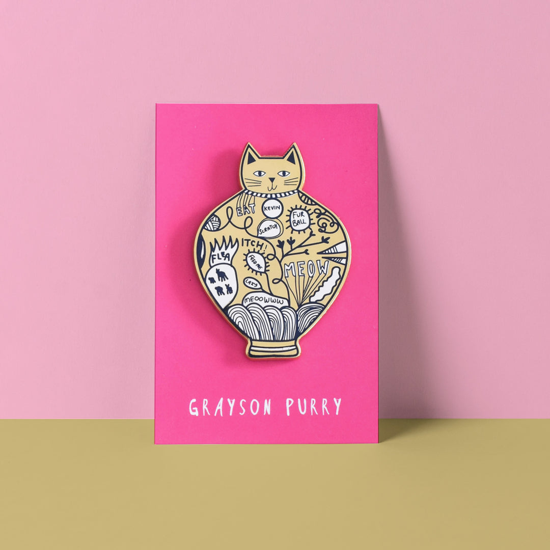 Pin Cat Rtist Grayson PURRY Cat Artist Pin – Niaski
