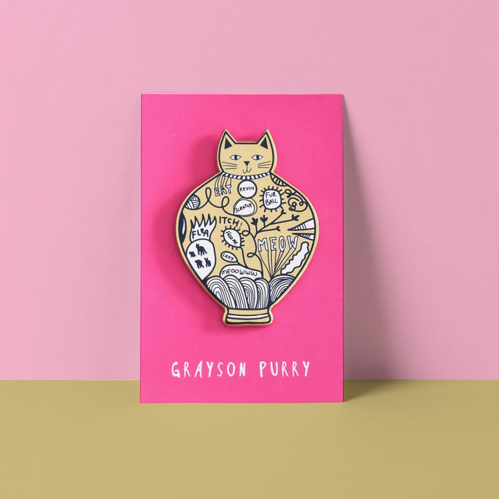 Grayson PURRY Cat Artist Pin