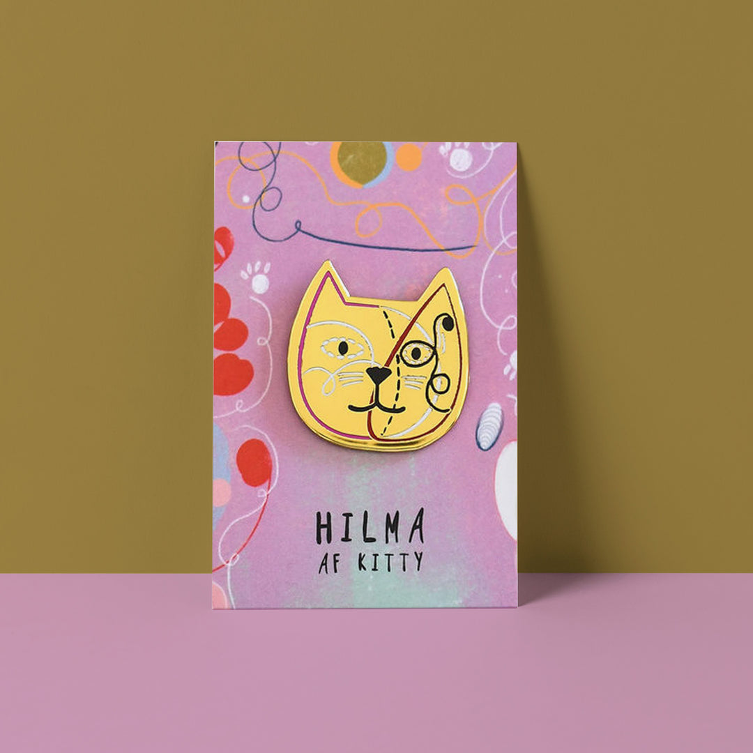 Hilma af Kitty Cat Artist Pin