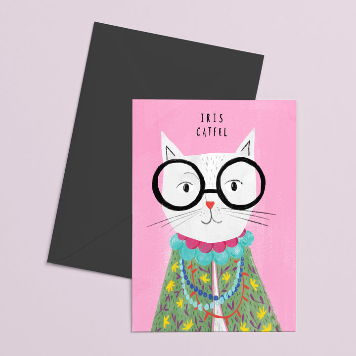 Iris Catfel Fashion Cature Cat Card