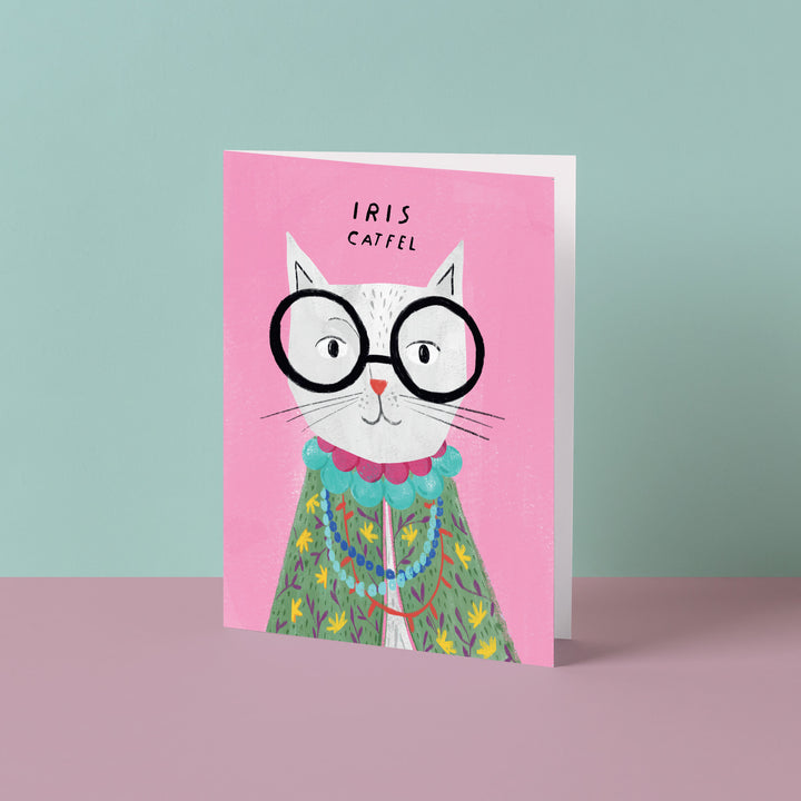 Iris Catfel Fashion Cature Cat Card