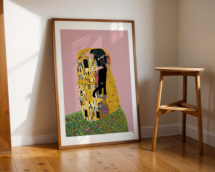 The Cat Kiss Print