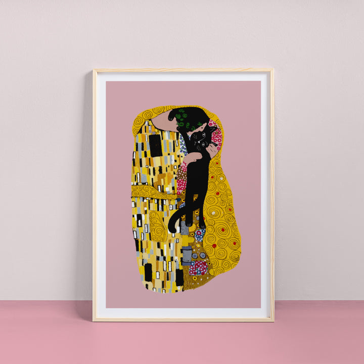 The Cat Kiss Print