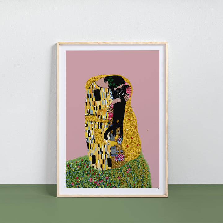 The Cat Kiss Print