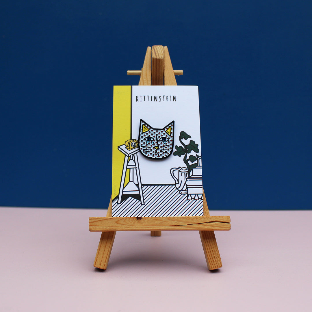 Kittenstein Cat Artist Pin
