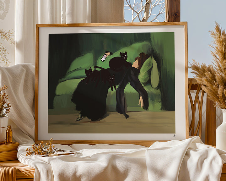 Cat Lady Lockdown Art Print
