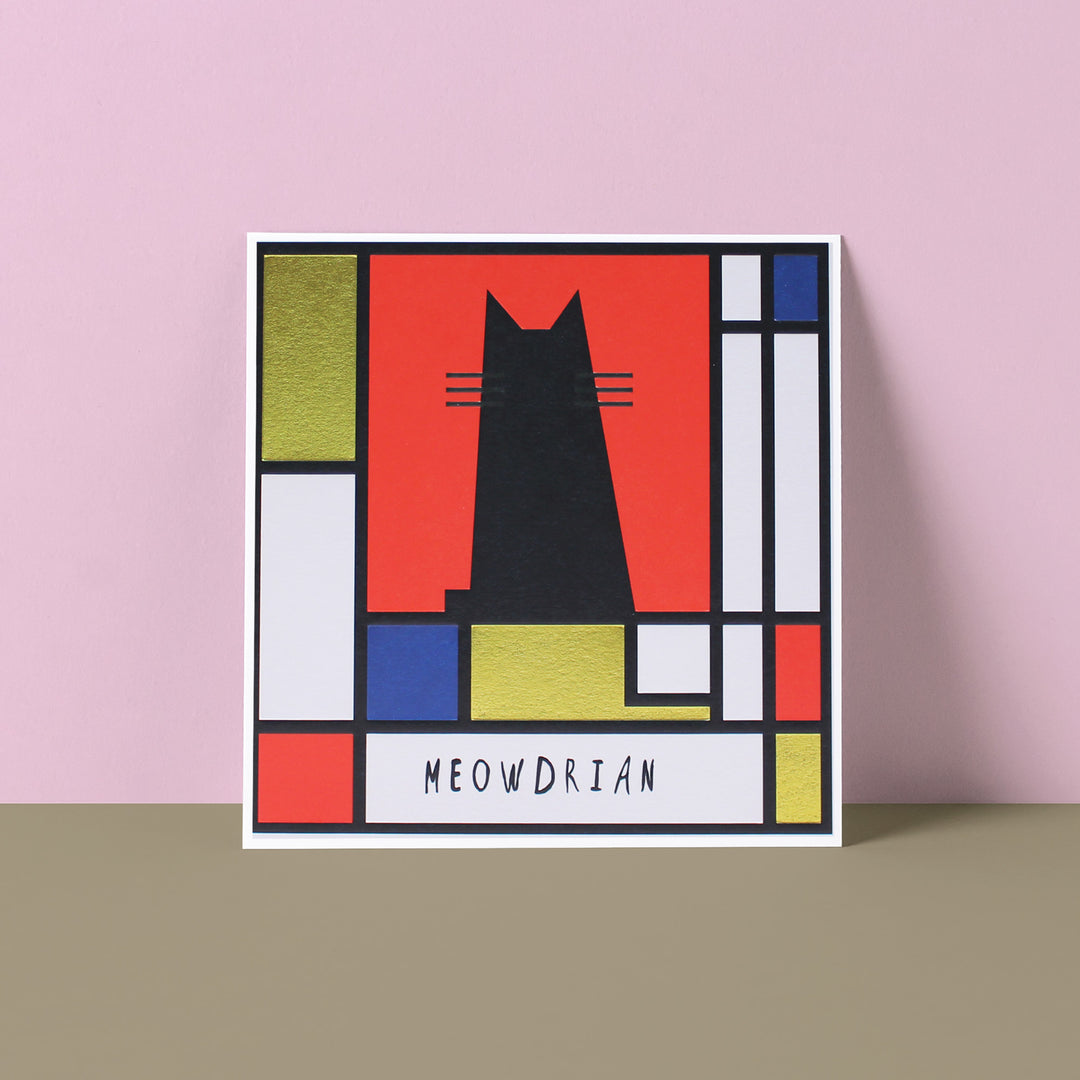 Meowdrian Cat Artist Card