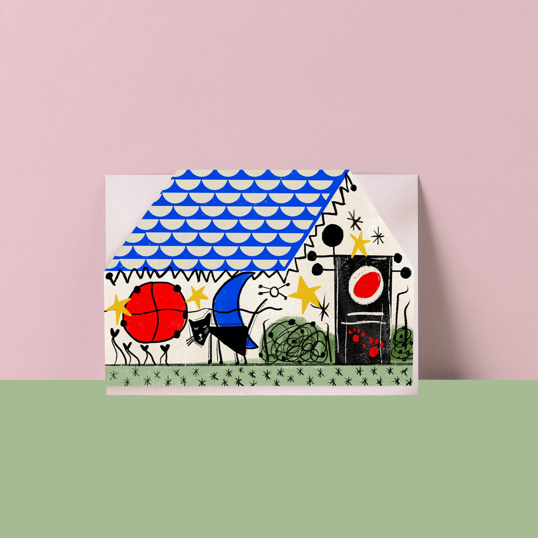 Meowro Cat cut out house