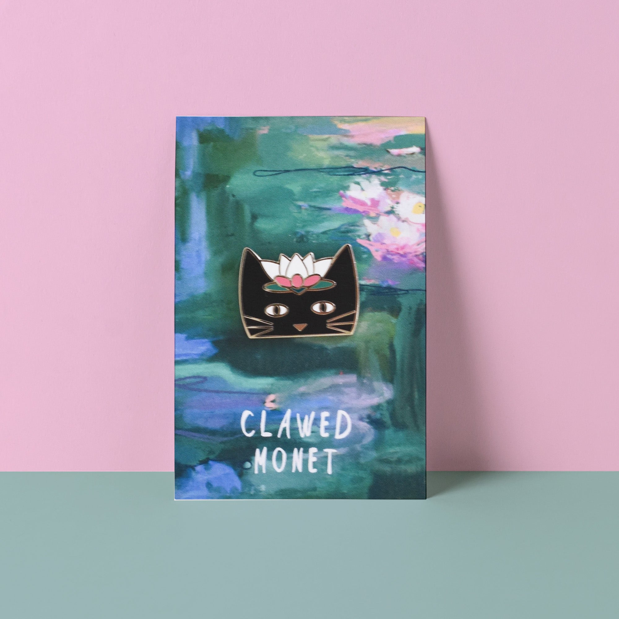 Monet Rabbit Pin Clawed Monet Cat Artist Pin – Niaski