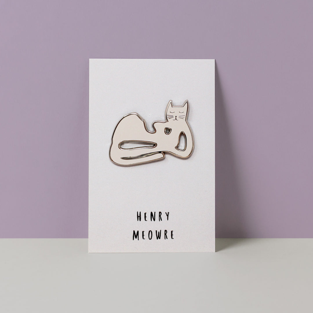 Henry Meowre Cat Artist Pin