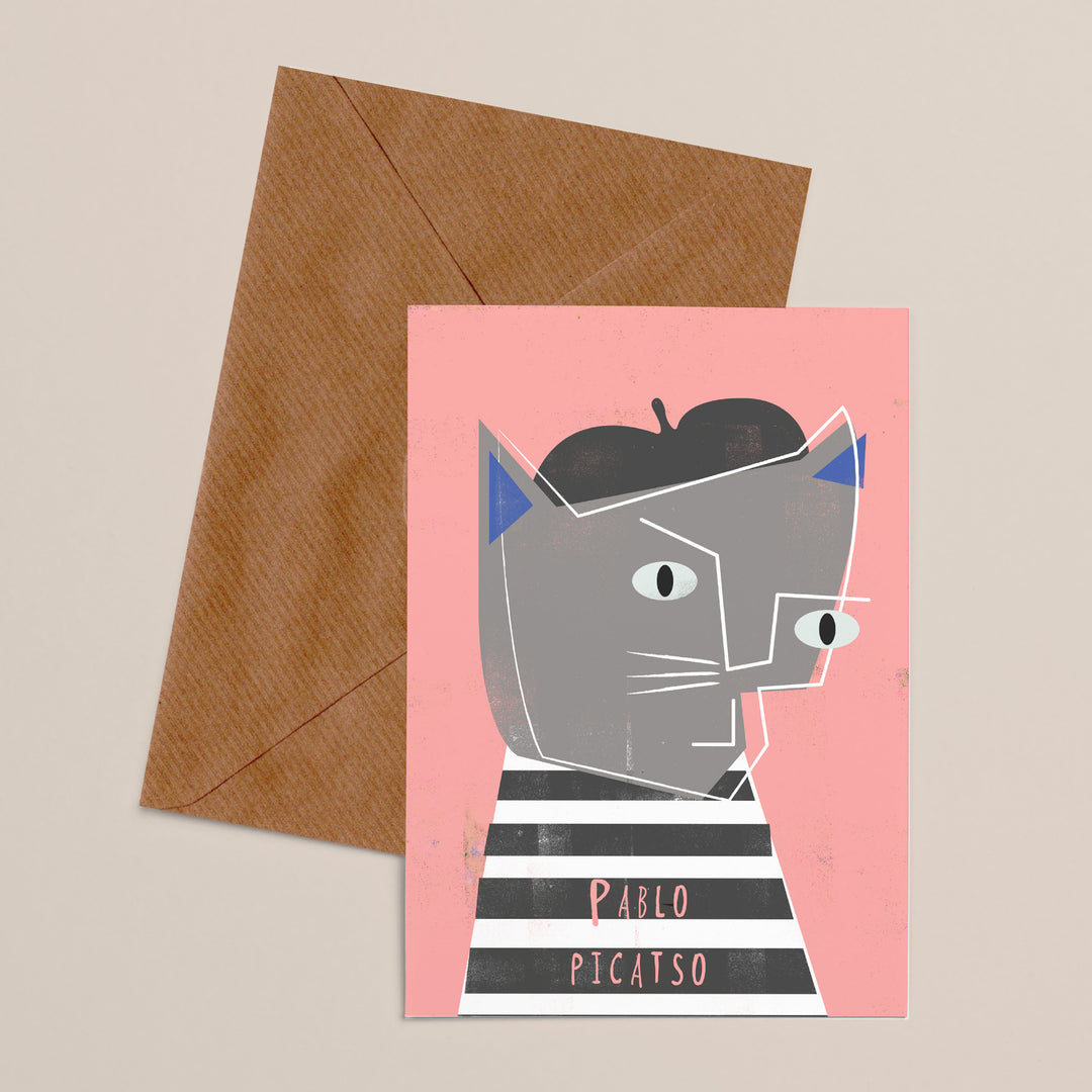 Pablo Picatso Cat Artist Card