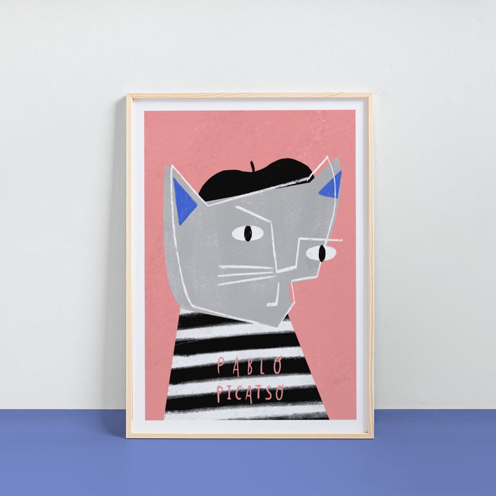 Pablo Picatso Cat Portrait Print