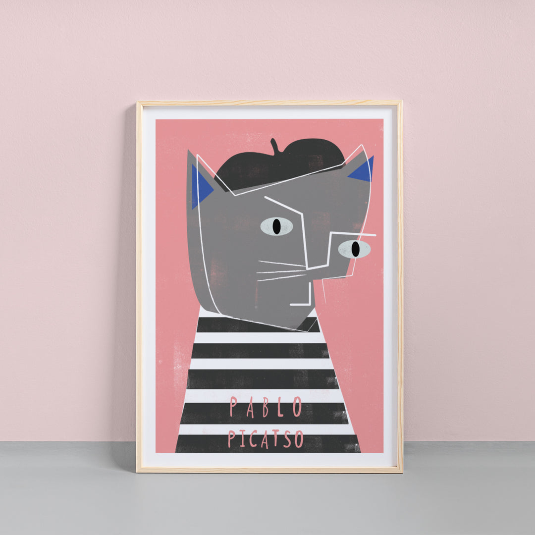 Pablo Picatso Cat Portrait Print