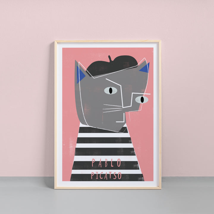 Pablo Picatso Cat Portrait Print