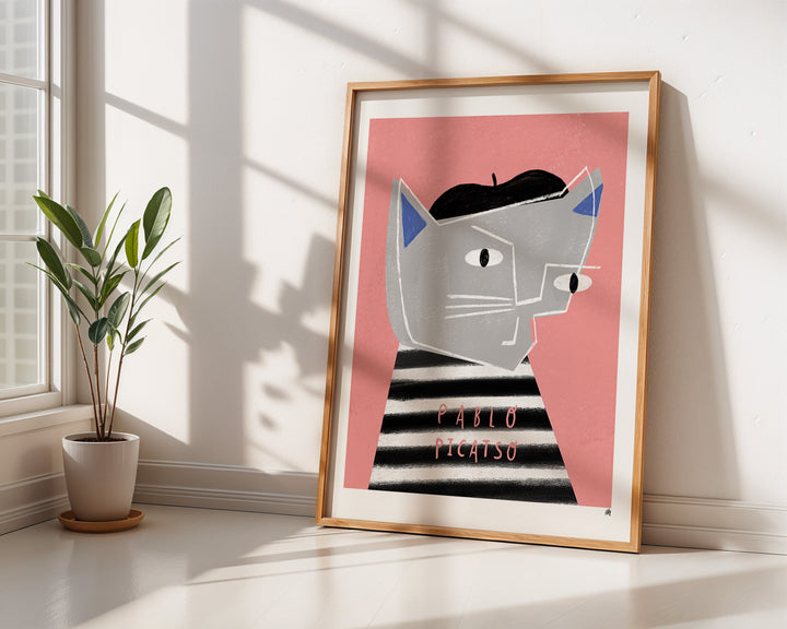 Pablo Picatso Cat Portrait Print