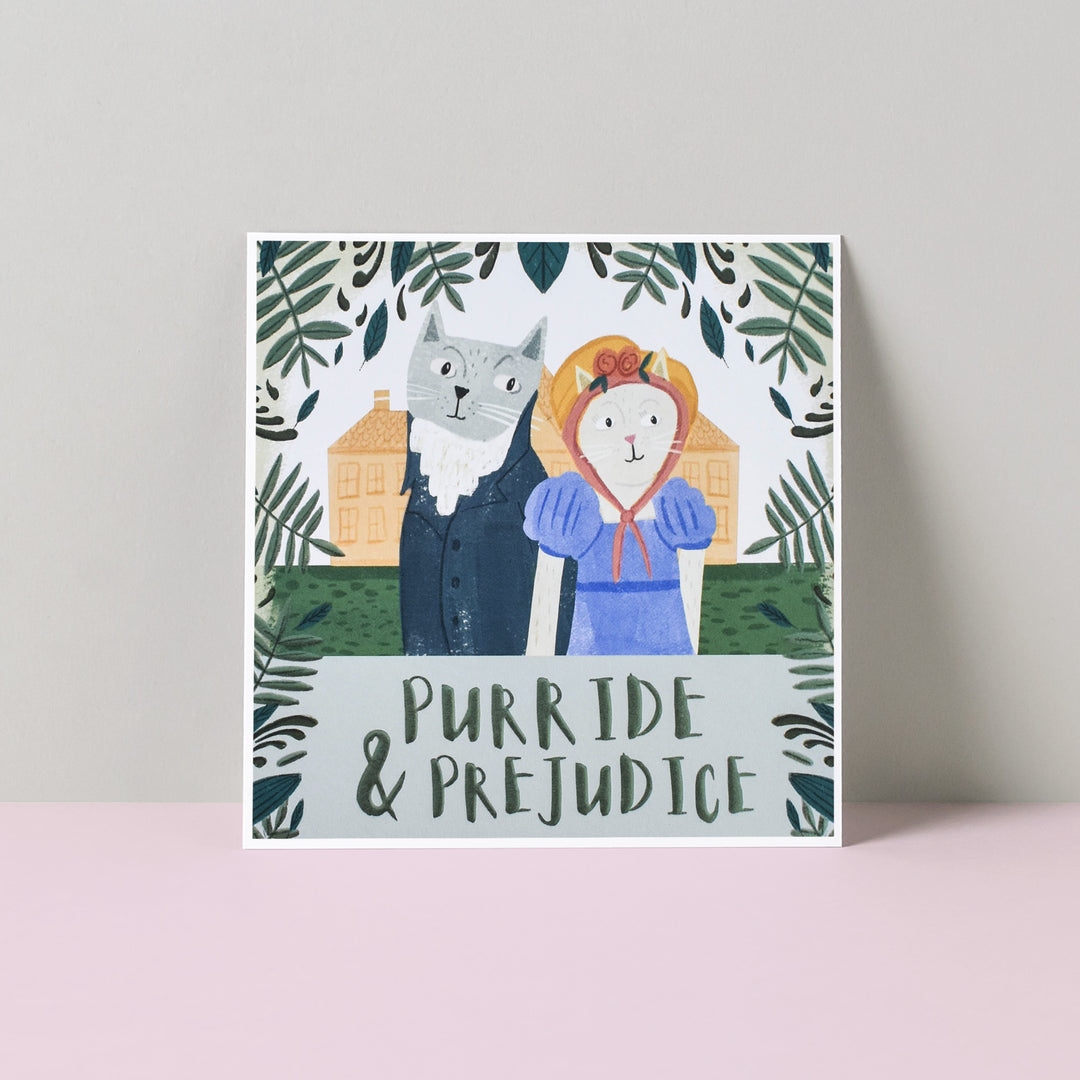 Purride and Prejudice Cat Card