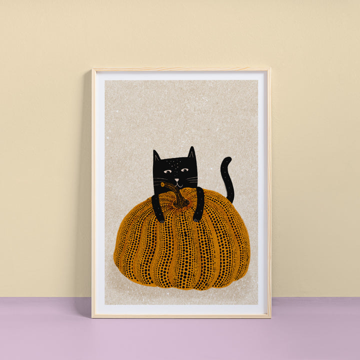 Catsama’s Pumpkin Cat Art Print