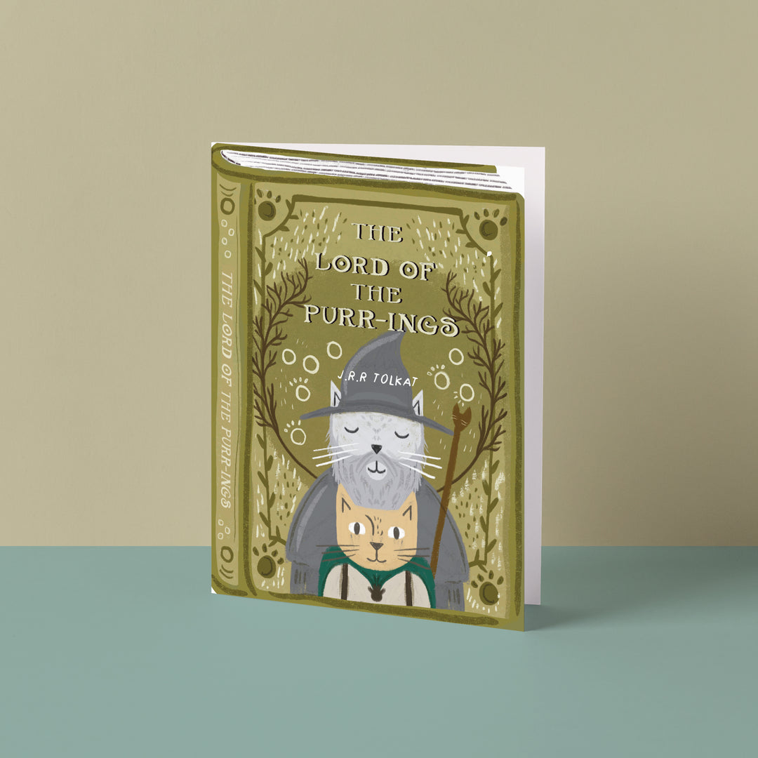 Lord of the Purr-ings Cat Book Card