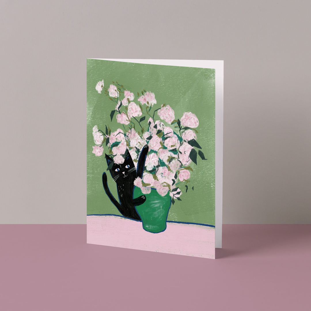 Vincat Roses Cat card