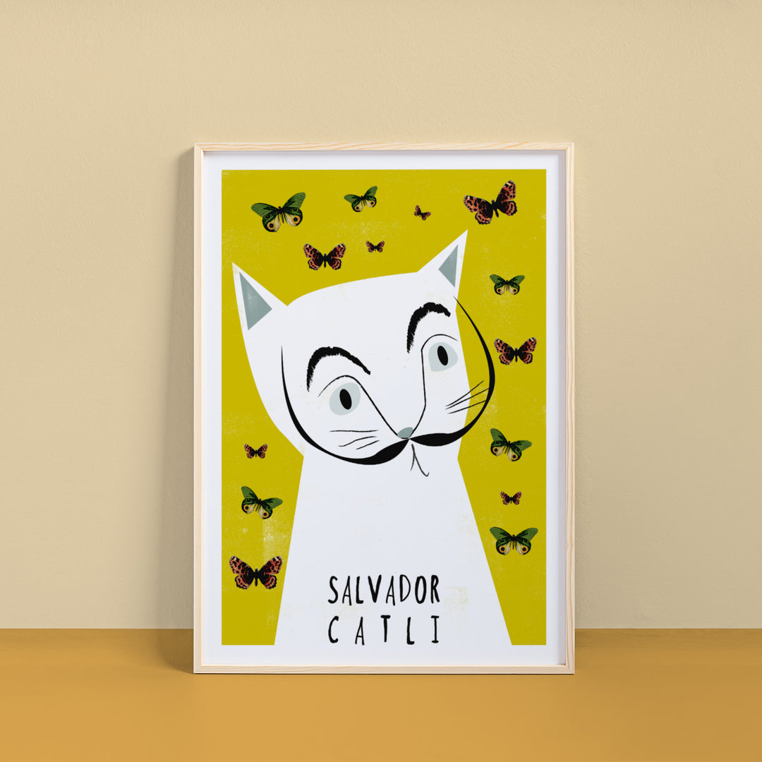 Salvador Catli Cat Portrait Print