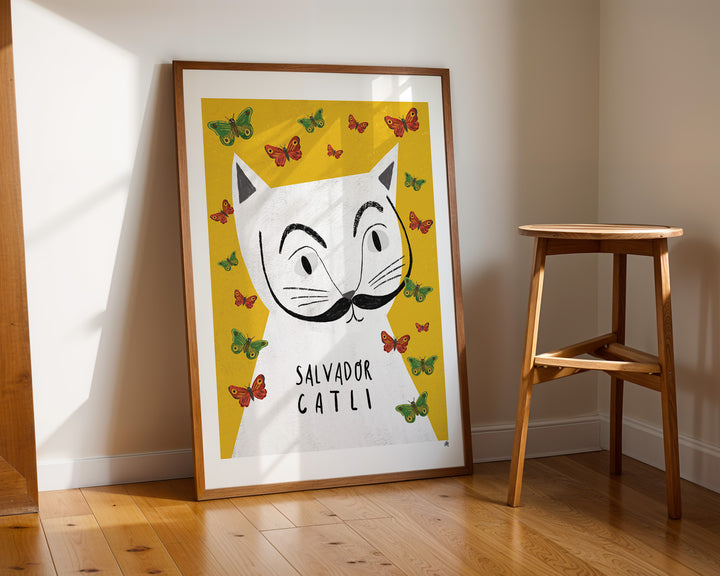 Salvador Catli Cat Portrait Print