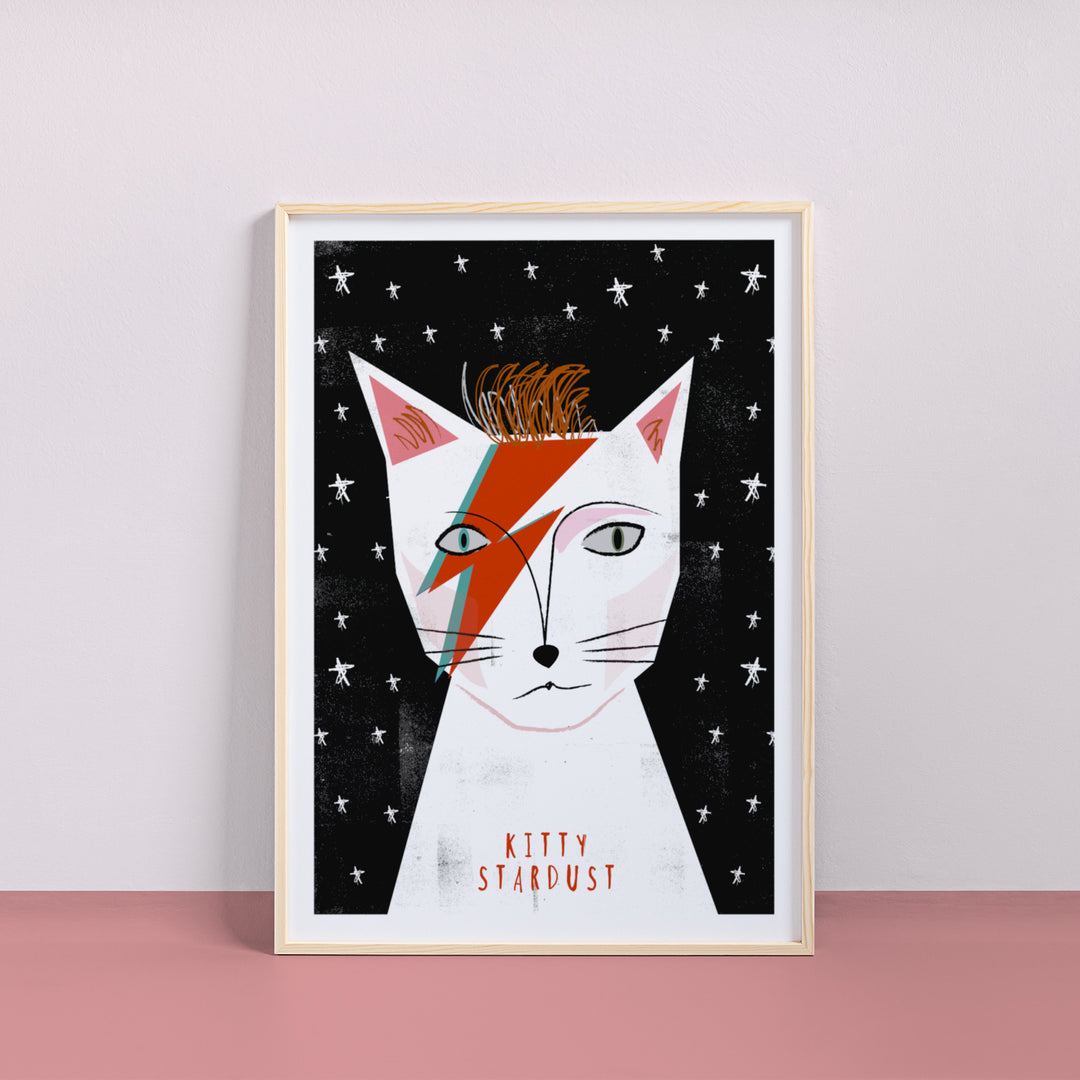 Kitty Stardust Cat Portrait Print