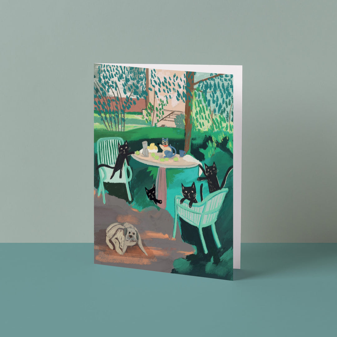 Cat Tea Party Artist Card 