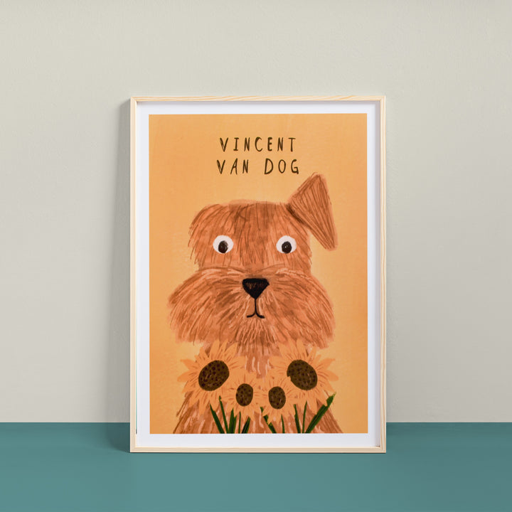 Vincent Van Dog Portrait Print