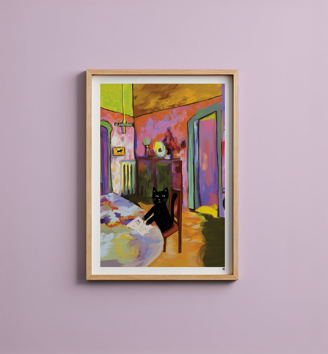 Wassily Catdinsky Cat Art Print