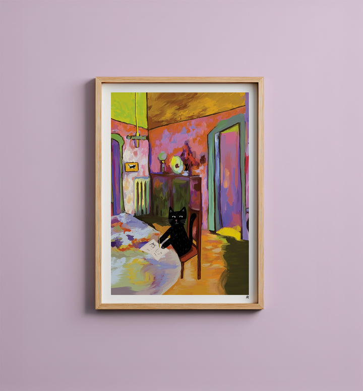 Wassily Catdinsky Cat Art Print