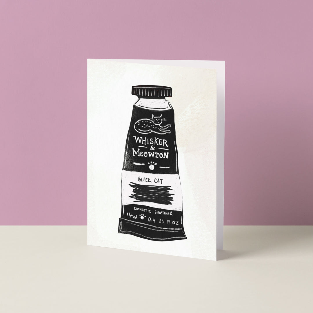 Paint Tube Cat Card