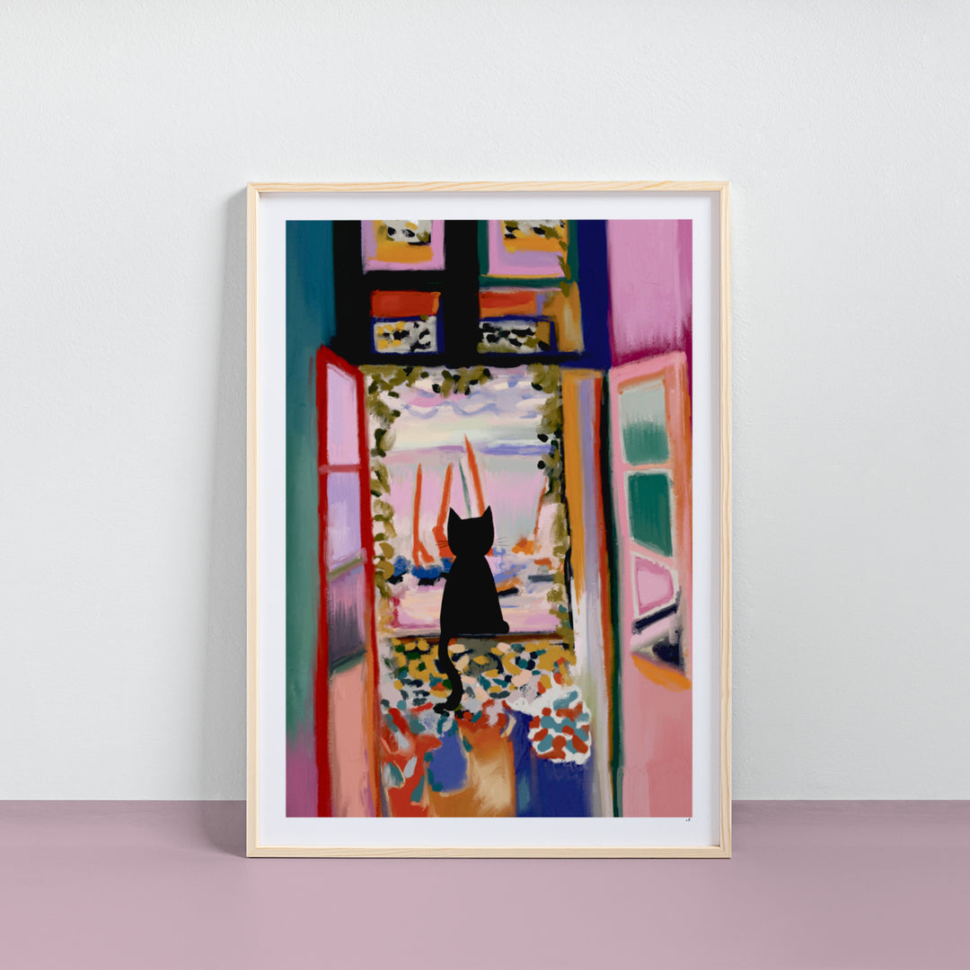 Catisse at the window Print