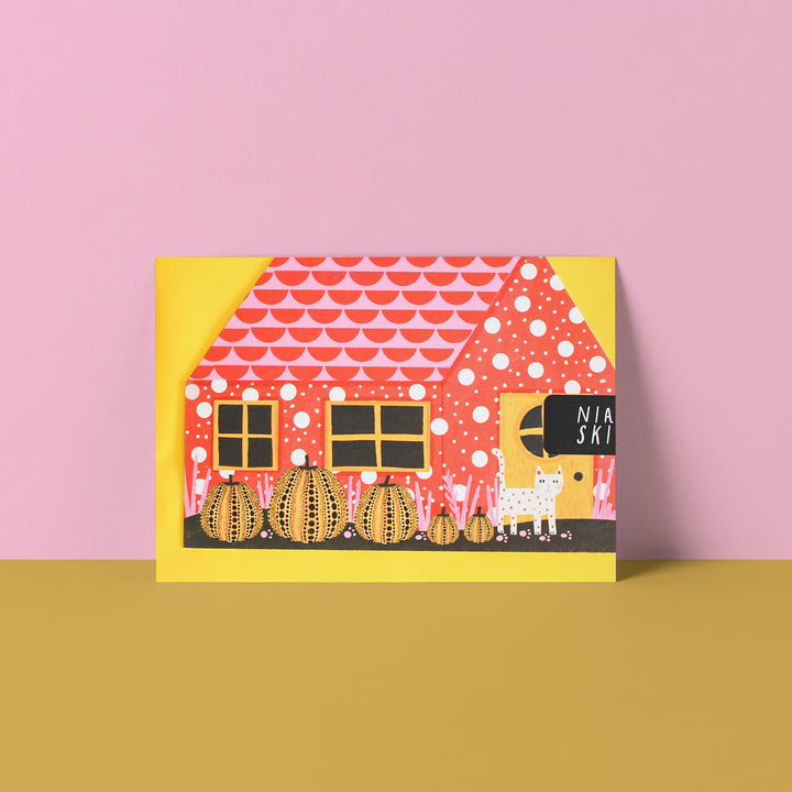 Yayoi Catsama cat house card